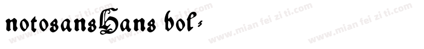 notosansHans bol字体转换